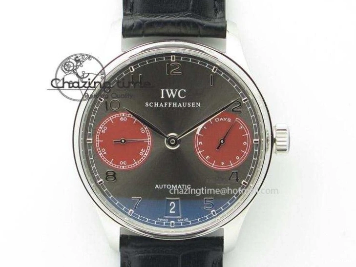 MIROTIME 0115 Portuguese IW371415 ZF 1:1 Best Edition RG Black dial On Brown Leather Strap A Modern 7286